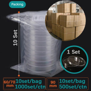 plastic petri dish cell culture dish (pack 10 un)